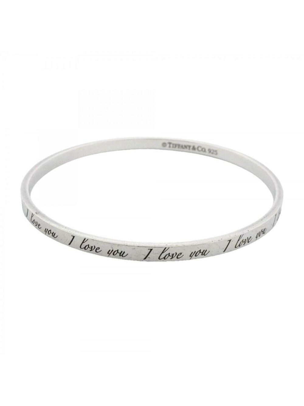 Tiffany & Co Bangle Notes I Love You Silver Bracelet